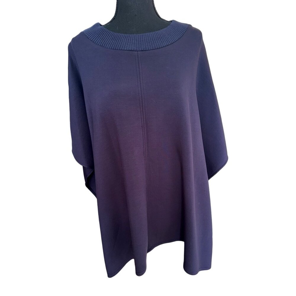 NWT Joh Poncho Cape Coat Jersey Sweater Soft Knit Fabric Relaxed Fit Minimalist